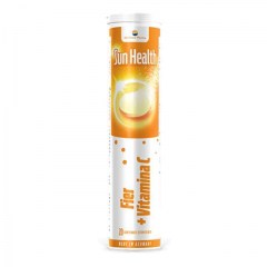 Sun Health Fier + Vitamina C, 20 comprimate efervescente, SunWave
